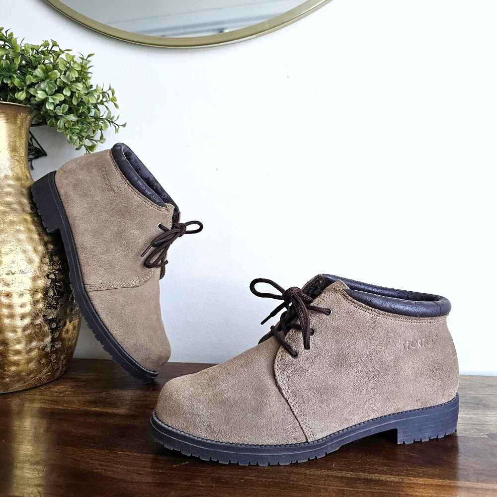 Brown Suede Ankle Boots